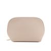Bolsa de cosméticos de cuero semicircular para mujer, gran capacidad, portátil, nueva bolsa de viaje para guardar cosméticos, bolsa de lavado impermeable