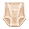 # 2548 # Panties sin costuras de tiro alto con control de abdomen, tacto nude, encaje, estilo chino, ropa interior levanta glúteos para mujer, entrepierna antibacteriana de seda de morera 10A
