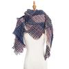 Amazon Transfronterizo Más Vendido Europeo y Americano Primavera, Otoño e Invierno Hilo Circular Poliéster Completo Espina Plaid Chal Triangular Bufanda Bufanda