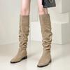 Pero botas altas para niños otoño 2022 Nuevas tacón grueso botas altas moda cómodas punta botas vaqueras western