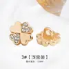 Botão de Camisa Fashion de Alta Qualidade para Camisa Feminina Estilo Chanel Fivela de Diamante Cardigan Suéter Botão Pequeno Decorativo Dourado Prateado