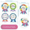 Pegatinas de Medalla de Feliz Cumpleaños Coloridas Pegatinas Redondas Adhesivas para Cajas de Pastel de Repostería Pegatinas Portátiles Pegatinas Decorativas Navideñas para Manualidades