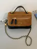 Bolsa de corrente com padrão de losangos para mulheres, novo modelo de outono 2026, super popular para o trabalho, pequena bolsa de mão, bolsa de ombro e transversal tipo balde