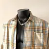 Camisa de Manga Larga para Hombre, Nuevo Estilo Otoño e Invierno 2025, Fresca y Elegante, Camisa a Cuadros de Manga Larga de Alta Gama, Chaqueta para Hombre