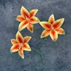 Nuevas Cabezas de Flor de Lirio 3D Flores Artificiales Decoración del Hogar Arte Floral Adornos DIY Accesorios Boda Cabezas de Flores Hechas a Mano Venta al por Mayor