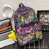 Mochilas Escolares, Mochilas Graffiti de Alta Aparência na Moda, Mochilas Escolares para Meninos e Meninas do Ensino Fundamental, Mochilas Casuais e Bonitas de Grande Capacidade