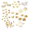 Metal Vazado Tridimensional Flor Borboleta Pétalas de Flor Pedaços de Flor Pavão Crescente DIY Estilo Antigo Acessórios de Cabelo para Noiva