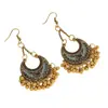 Pendientes Colgantes Redondos de Estilo Étnico Vintage con Borlas de Goteo de Aceite, Sensación de Lujo Ligero de Gama Alta, Accesorios de Oreja de Nicho Versátiles de Moda