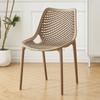 Silla Hueca Moderna Simple Café Casual Silla con Respaldo Silla de Plástico para Exterior Silla de Comedor para el Hogar para Restaurante