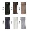 Calcetines de cachemira blanco leche estándar de metal para mujer, calcetines de rizo tipo flip café retro americano para otoño e invierno