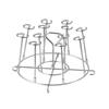 Rack de Churrasco de Aço Inoxidável 304 para Air Fryer Rack de Churrasco Vertical para Kebab Redondo Forno Doméstico Espetos