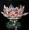 Portavelas de Loto de Cristal de Colores, Artículos de Ofrenda para el Buda, Altar Doméstico, Portavelas Estilo Chino, Adorno de Portavelas de Loto de Cristal