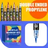 Marcador Acrílico Doble Punta Más Vendido de Amazon Set de Marcadores Apilables Extraíbles Pincel Especial para Pintura de Estudiantes
