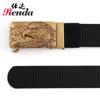Cinturón tejido de nailon con hebilla de aleación y cabeza de águila de estilo chino, moderno, informal y transpirable, fabricantes al por mayor
