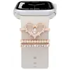 Adecuado para correas de Apple Watch, Correa de reloj universal de silicona con anillo decorativo de corazón