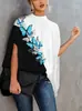 2026 Estación Independiente Deseo Amazon Moda Femenina Verano Casual Elegante Estampado Manga Murciélago Top