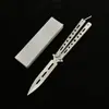 Yangjiang Todo Acero Csgo Cuchillo Mariposa Sin Afilar Plegable Cuchillo de Entrenamiento Lujoso Profesional Principiante Práctica en Stock