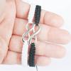 Pulsera Transfronteriza Simple de Aleación con 8 Palabras Amor Ilimitado Tejida Ajustable Pulsera Creativa de Amistad para Parejas Europea y Americana
