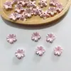 Flores Pequeñas Bicolor con Borde Dorado y Plateado y Brillo Metálico, Brillan en la Oscuridad, Materiales Hechos a Mano para DIY, Pasador de Pelo, Accesorio para el Cabello, Accesorios para Ramilletes