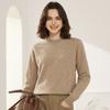 Otoño e Invierno Nuevo Hombro Raglán Cuello Redondo Pequeño 100% Cachemir de Montaña Puro Suéter Moda Mujer Interior Simple Casual Suéter Base