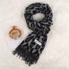 Niche Design Sweet Cool Retro Leopard Tassel Scarf Feminino 2024 Novo Milênio Spice Girl Estilo Outono e Inverno Xale Espessado