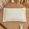 Funda de almohada de gasa de doble capa de algodón puro para bebé, funda de almohada fina transpirable de algodón para todo el verano, para niños de jardín de infantes