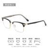 Montura de gafas de metal con cejas vintage para hombre 8008 Danyang, montura de gafas con placa de férula, montura negra al por mayor, gafas para miopía
