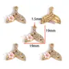 Acessórios de Joias de Liga Leve de Luxo Pingente de Estrela do Mar Cauda de Sereia Inlaid Pingente para Pulseira Colar Chaveiro W869