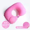 Almohada inflable portátil para cuello, plegable, ideal para coche y viajes, almohada creativa para el cuello, almohada de soporte para la columna cervical para avión