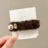 Pinza para el Cabello Retro con Flecos Accesorios para el Cabello Pinza para el Cabello Estampado de Leopardo Pinza de Pato Linda de Lana Barrette Estilo Pequeño Perfume Floral para Mujer Accesorios para el Cabello