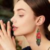 Brincos Tecidos com Miçangas Seed para Mulheres com Pingentes Coloridos Mistos, Brincos de Argola de Luxo de Nicho de Alta Qualidade, Fabricante de Acessórios de Orelha com Franjas Estilo Europeu e Americano