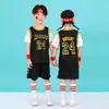 Traje de Baloncesto Infantil Niños y Niñas Estampado Número Jardín de Infancia Estudiantes de Primaria China No.23 Manga Corta Jersey de Competición