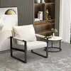 Sillón Individual Nórdico, Sofá Perezoso, Silla de Ocio Minimalista de Hierro Forjado de Lujo Ligero Estilo Italiano, Silla Tigre para Sala de Estar de Apartamento Pequeño