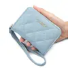 Nueva cartera corta para mujer con múltiples ranuras para tarjetas, monedero, tarjetero con cremallera versátil estilo coreano, bolsa de almacenamiento con clip para tarjetas