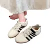 Zapatillas deportivas casuales versátiles de moda de verano para mujer, en piel plateada, zapatillas blancas estilo ballet