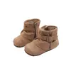 Botas Martin Retro Maillard Mate para Niños de Otoño 2026 Nuevas Botas de Piel con Hebilla para Niñas Botas de Tacón Apilado Botas Cortas con Forro de Terciopelo