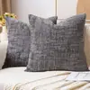 Funda de Almohada Personalizada Cáñamo Cruzado Aguja Gruesa Bambú Chenilla Moderna Simple Cojín de Sofá Mesita de Noche Amazon Transfronterizo