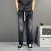 Jeans Rectos Sueltos para Hombre 2026 Nuevo Verano Casual Americano Juventud Pantalones Largos Negros Primavera Otoño Pantalones de Hombre