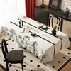 Mantel Retro Nuevo 2026 con un Toque de Lujo Ligero y de Gama Alta, Mantel Rectangular para Mesa de Comedor, Impermeable, Resistente al Aceite y Lavable para Mesa de Café