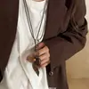 Collar con Colgante de Bellota para Mujer, Cadena Larga para Suéter de Verano, Estilo Bosque, Nuevo Estilo Chino, Accesorios Bohemios, Combinado con Faldas