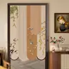 Cortina de Puerta Creativa con Forma y Diseño Impreso para Privacidad, Cortina Divisoria sin Taladro, Estilo Chino Nuevo con un Toque Artístico de Alta Gama, Cortina Decorativa