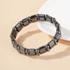 Pulsera de Piedra Bilis Negra Magnética Elástica de Venta Caliente de Comercio Electrónico Transfronterizo Europeo y Americano Joyería Regalo Pulsera Magnética al por Mayor para Empresa