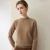 Nuevo Suéter Suave de Cachemira para Mujer Otoño 2026, Jersey de Cuello Alto Medio, Camisa Básica Versátil de Estilo Sencillo