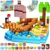 Bloques de Construcción Magnéticos Populares de Amazon Cubo Magnético Bloques de Construcción Educativo Castillo Rosa 3D Juguete para Niña