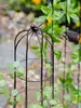 Juxuan Reja de Hierro Forjado Rosa Flor Mensual Estante para Trepadora Clematis Estante para Plantas Trepadoras Poste de Soporte para Maceta Jaula para Pájaros