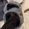 Boina de Botón Hecha a Mano Estilo Coreano Y2K para Mujer, Sombrero Pequeño de Cara Cuadriculada Nube, Sombrero de Artista Retro Versátil