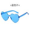 Gafas de sol Love 2024, de una pieza, con forma de corazón de melocotón, sin marco, de color gelatina, con forma de corazón, de colores deslumbrantes.