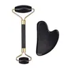 Fábrica de Origen Rodillo Masajeador de Jade Rasqueta Salón de Belleza Set Masajeador Rodillo de Jade Cristal Rosa