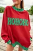 Otoño/Invierno 2026 Transfronterizo Amazon Holgado Cuello Redondo Manga Larga Vintage Retazos Sudadera con Estampado de Letras Abrigo de Otoño para Mujer