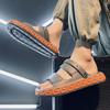 Sandalias y Pantuflas para Hombre para Exterior Verano Hogar Doméstico Antideslizantes de Meterse Sensación Pantuflas Gruesas para Exterior Zapatos de Playa